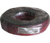 Dvojlinka 2x0,5mm2 CU, 20AWG červeno-černá, balení 100m /CYH 2x0,5mm/