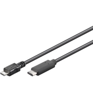 Kabel USB 2.0 USB-Micro / USB-C 3.1 konektor 1m černý