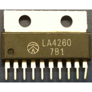LA4260 - nf zesilovač 2x2,5W,Ucc=14-22V,FSIP-10