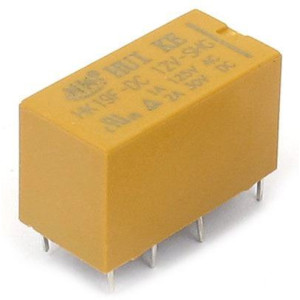 Relé HK19F 12V DC, kontakty 125VAC/1A nebo 30VDC/2A