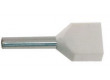 Dutinka pro dva kabely 0,5mm2 bílá (TE0,5-8), balení 100ks