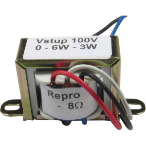 Převodní transformátor 100V/3-6W, pro repro 8ohm