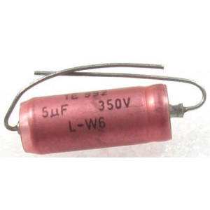 5uF/350V TE992, elektrolyt.kondenzátor axiální
