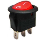 Přepínač kolébkový RS102-8C, ON-ON 1pol.červený 250V/6A