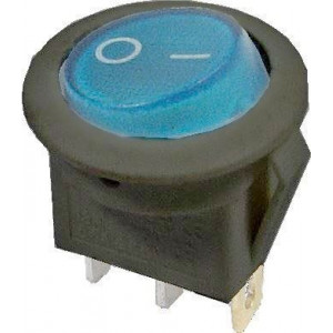 Vypínač kolébkový IRS-101-8C/D, OFF-ON 1pol.12V/16A modrý,prosvětlený
