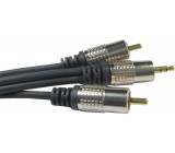 Kabel 2xCinch-Jack 3,5mm stereo, kabel 2x3,5mm, 5m