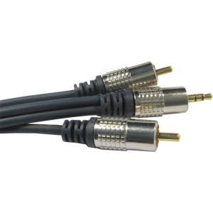 Kabel 2xCinch-Jack 3,5mm stereo, kabel 2x3,5mm, 5m