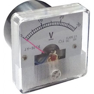 Analogový panelový voltmetr JY-50 30V= 50x50mm