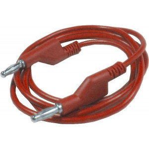 Propojovací kabel 1mm2/ 2m s banánky červený