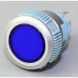 Vypínač stiskací L22F-11NL, ON-ON 1pól. 250V/3A, modrý prosvětlený