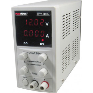 Laboratorní zdroj PeakMeter HY1503D 0-15V/0-3A