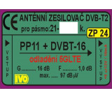 Anténní zesilovač 16dB DVB-T2 s potlačením 5G LTE