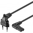 Síťový kabel 2p - flexošňůra s koncovkou IEC60320 C7 5m úhlové konekt.