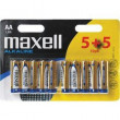 Baterie alkalické LR06 10BP AA MAXELL 5+5ks