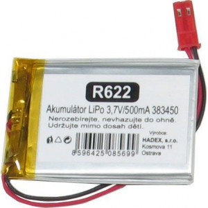 Akumulátor LiPo 3,7V/500mAh 383450 /Nabíjecí baterie Li-Pol/
