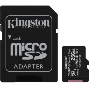 Paměťová karta KINGSTON micro SDHC 256GB Class 10 + adaptér