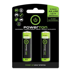 Nabíjecí baterie NiMH Powerton AA (2500mAh) - 2ks