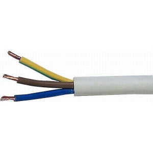 Kabel 3x2,5mm2 H05VV-F (CYSY3x2,5mm) bílý