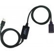 Kabel USB 2.0 konektor USB A / zdířka USB A 10m včetně repeateru