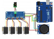 Servo shield PCA9685 PWM, 16-ti kanálový