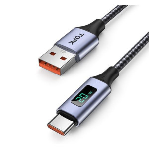 Kabel USB 3.0 konektor USB A / USB-C 1m s wattmetrem