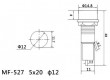 Pojistkové pouzdro na panel MF-527 pro pojistku 5x20mm