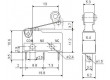 Mikrospínač KW11-3Z, ON-(ON) 1pol.250V/5A s páčkou 13mm