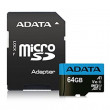 Paměťová karta ADATA micro SDHC 64GB UHS-I + adaptér