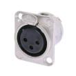 XLR zdířka 3P panel NEUTRIK NC3FD-L-1