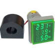 AD16-22VAHZS, panelový MP 60-500VAC+0-100AAC, 20-80Hz, zelený
