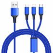 Univerzální USB kabel 3v1 Lightning / USB C/ micro USB