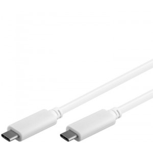 Kabel USB 3.1 konektor USB C / USB-C, 1m bílý