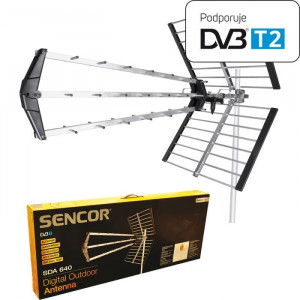 DVB-T2 ANTÉNA VENKOVNÍ SDA 640 SENCOR