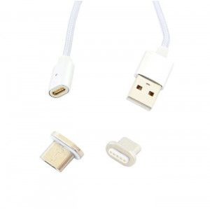 Nabíjecí kabel USB A / USB micro s magnetickou koncovkou
