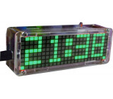 Digitální hodiny LED matrix s teploměrem - zelené, STAVEBNICE