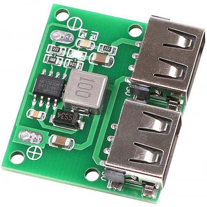 Napájecí modul, step-down měnič 5V/3A, 2x USB