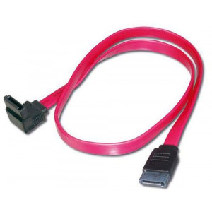 Kabel SATA 0,5m rovný / úhlový konektor