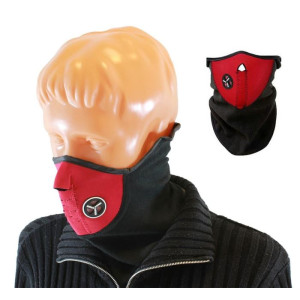 Ochranná maska, kukla neoprenová na obličej, červená
