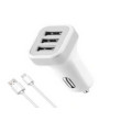 Autoadaptér 12V/5V 3x USB 3,1 A, 2,0 A a 1A