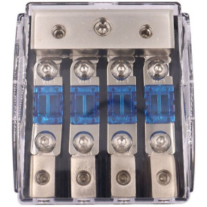 Distribuční blok pro 4 pojistky MIDI nebo ANL MINI /pojistkový držák/