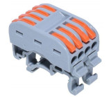 Rychlospojka PCT-224D /KV223/ pro kabely 0,08-4mm2 na DIN lištu