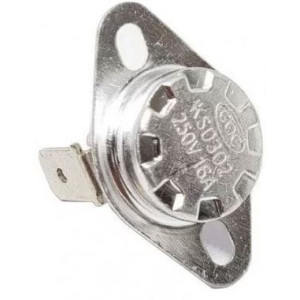 Termostat 140°C KSD302, bimetalový 250V/10A, spínací-vratný (NO)