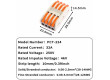 Rychlospojka PCT-224 /SPL-4/ se svorkou pro kabely 0,75-2,5mm2