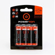 Baterie Powerton 1,5V AA (LR06) alkalická, balení 4ks v blistru