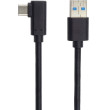 Kabel USB 3.0 konektor USB A / USB-C, 3m černý zahnutý