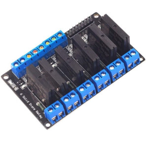 Modul relé SSR 6x, napájení 5V, spouštění vysokou úrovní