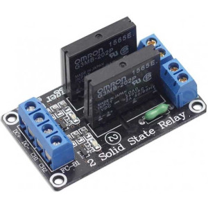 Modul relé SSR 2x, napájení 3-24V, spouštění vysokou úrovní