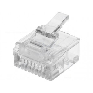 Konektor RJ45 zástrčka 8 PIN krátký vývody 8p8c