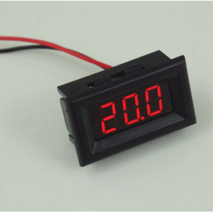 LED voltmetr digitální panelový s červenými písmeny