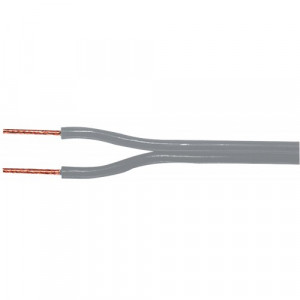Šedý reproduktorový kabel 2x 1.00 mm² 1m